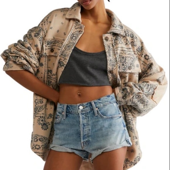 Free People Jackets & Blazers - RARE Free People | Ruby West Coast Bandana Print Jacket | Small
